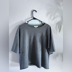 Haven Well Within 100% Cashmere Gray Short Sleeve Women's Tee
